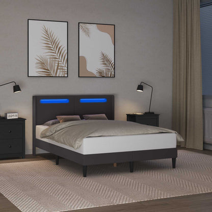Struttura del letto con testiera Grigio 120 x 200 cm Similpelle | homemem39