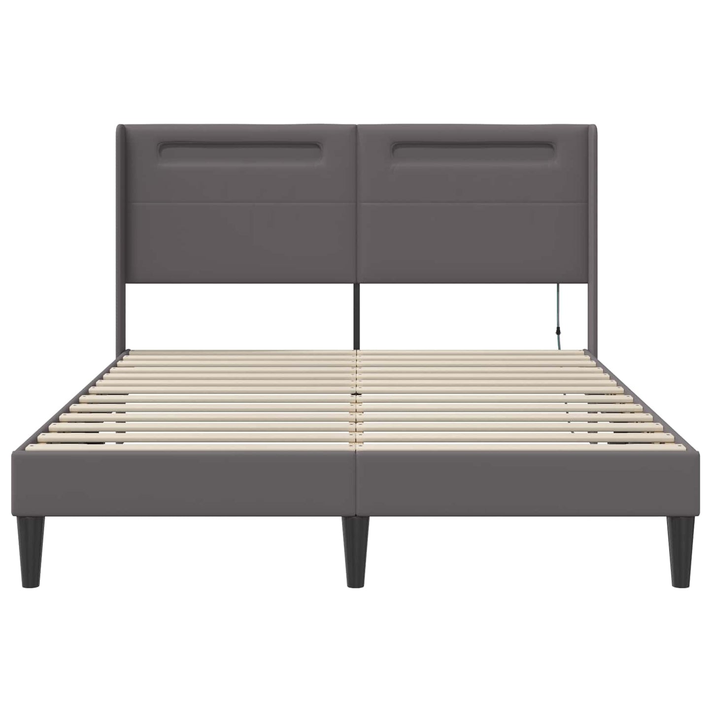 Struttura del letto con testiera Grigio 120 x 200 cm Similpelle | homemem39