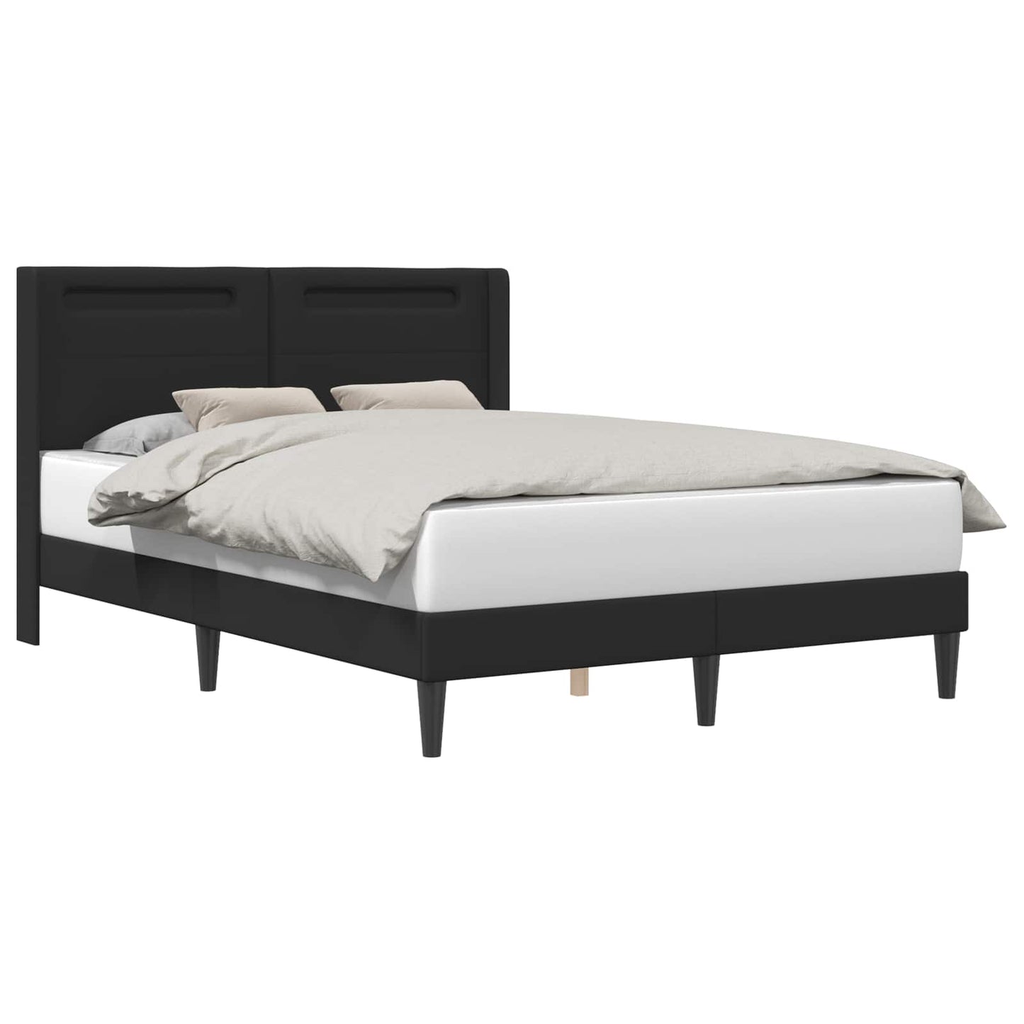 Struttura del letto con testiera Nero 120 x 200 cm Similpelle | homemem39