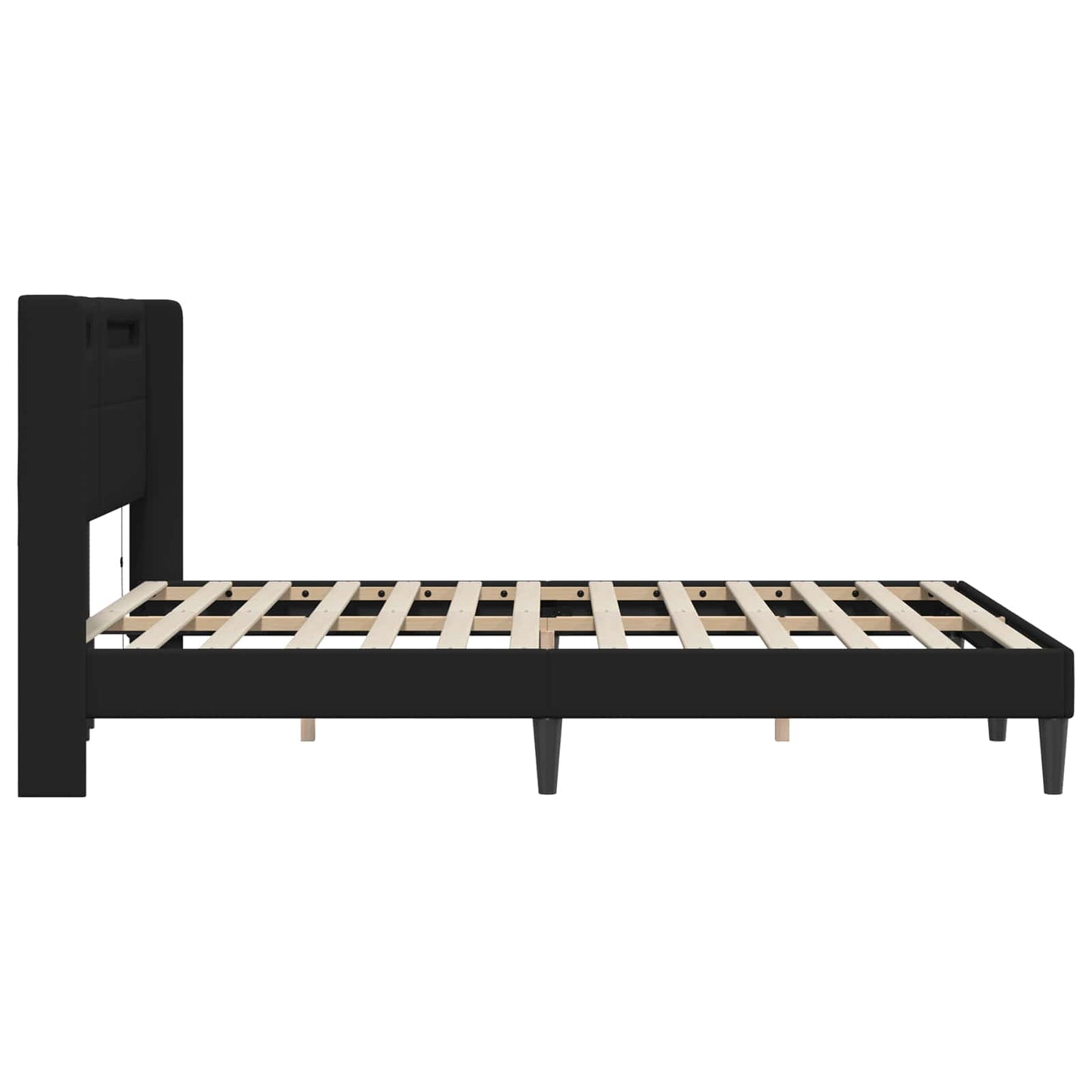 Struttura del letto con testiera Nero 120 x 200 cm Similpelle | homemem39
