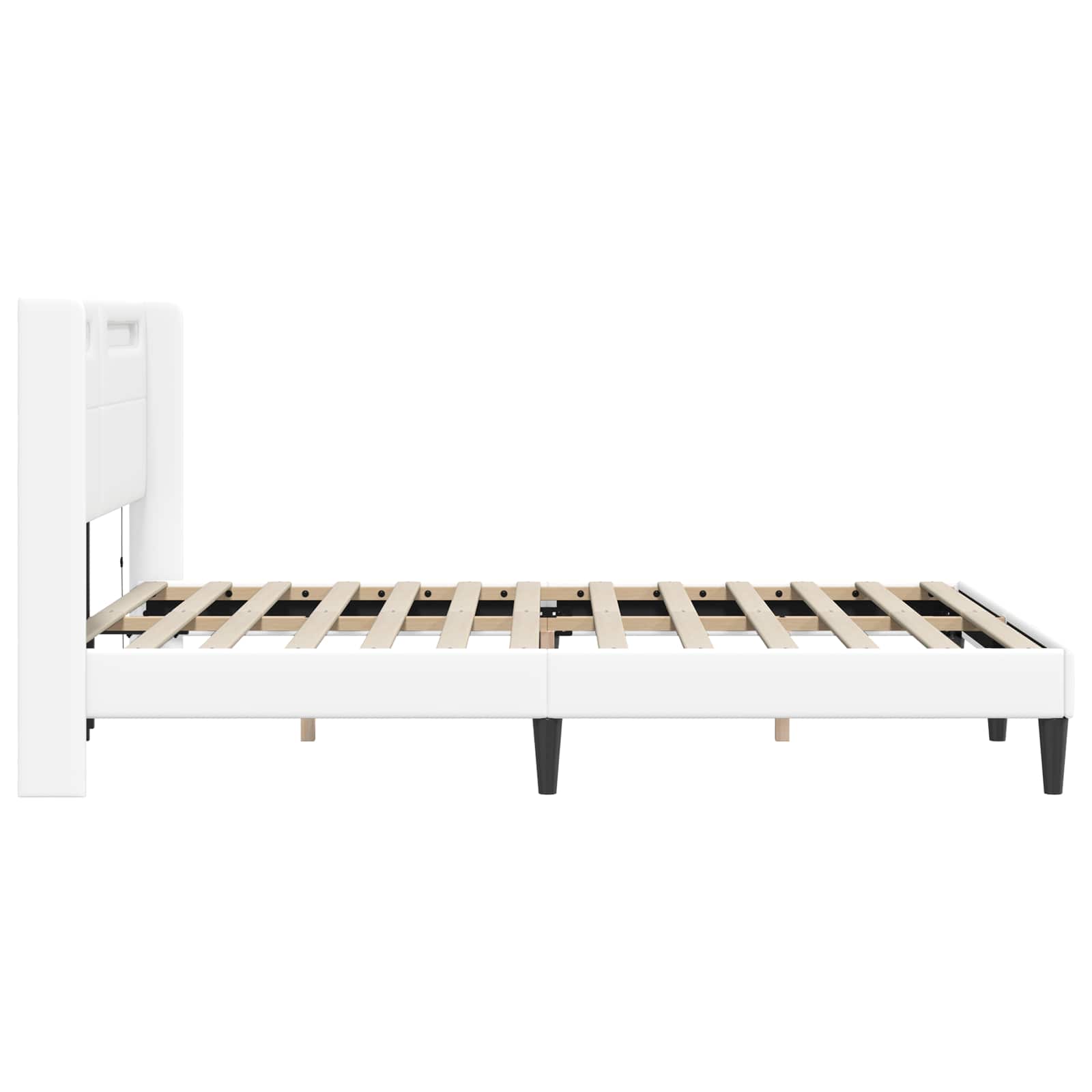Struttura del letto con testiera Bianco 120 x 200 cm Similpelle | homemem39
