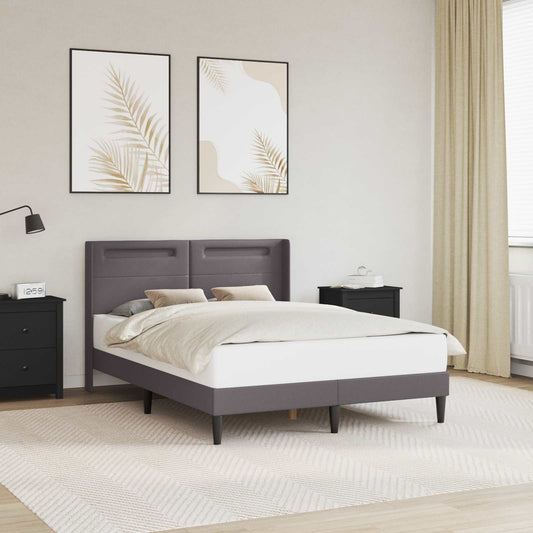 Struttura del letto con testiera Grigio 140 x 200 cm Similpelle