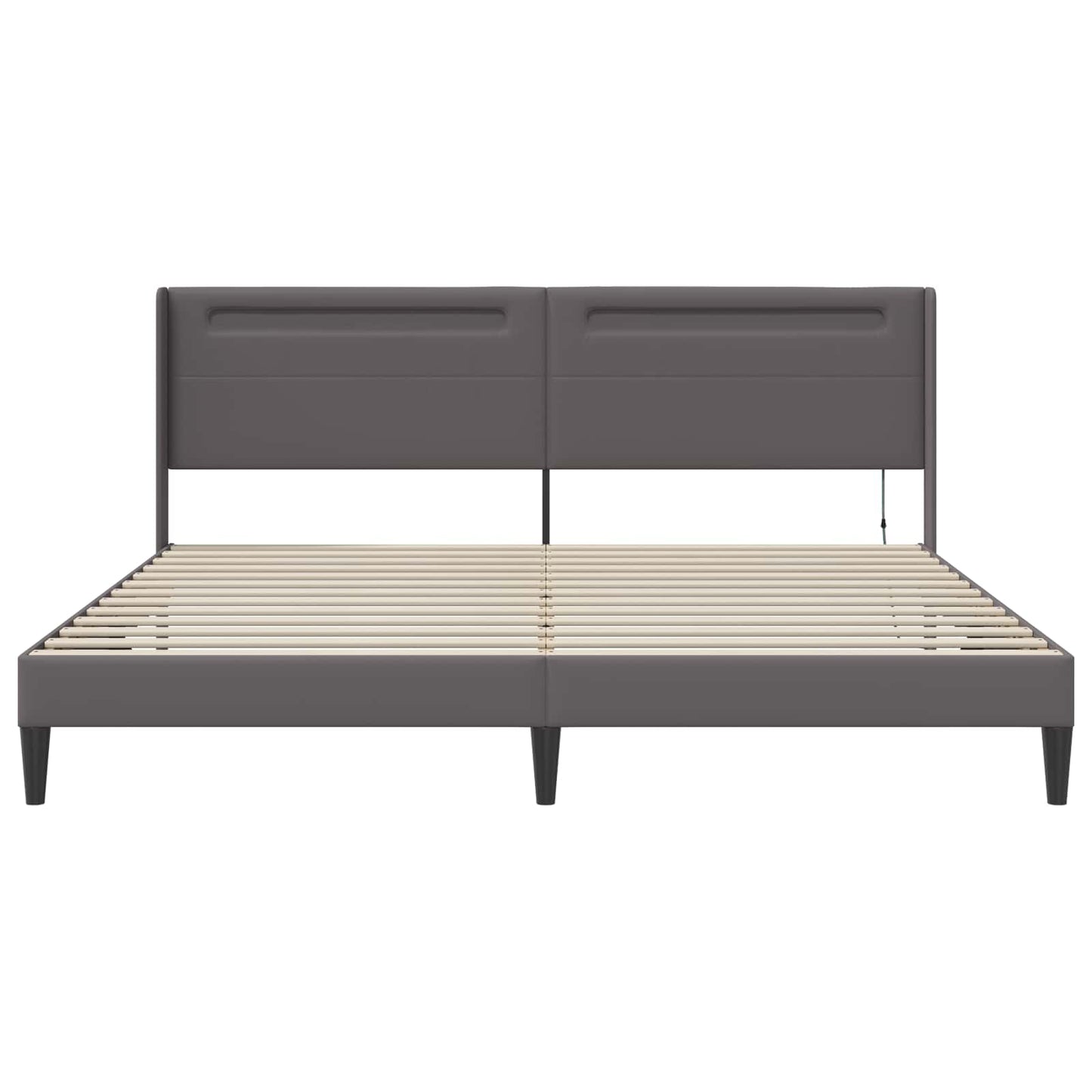 Struttura del letto con testiera Grigio 180 x 200 cm Similpelle | homemem39