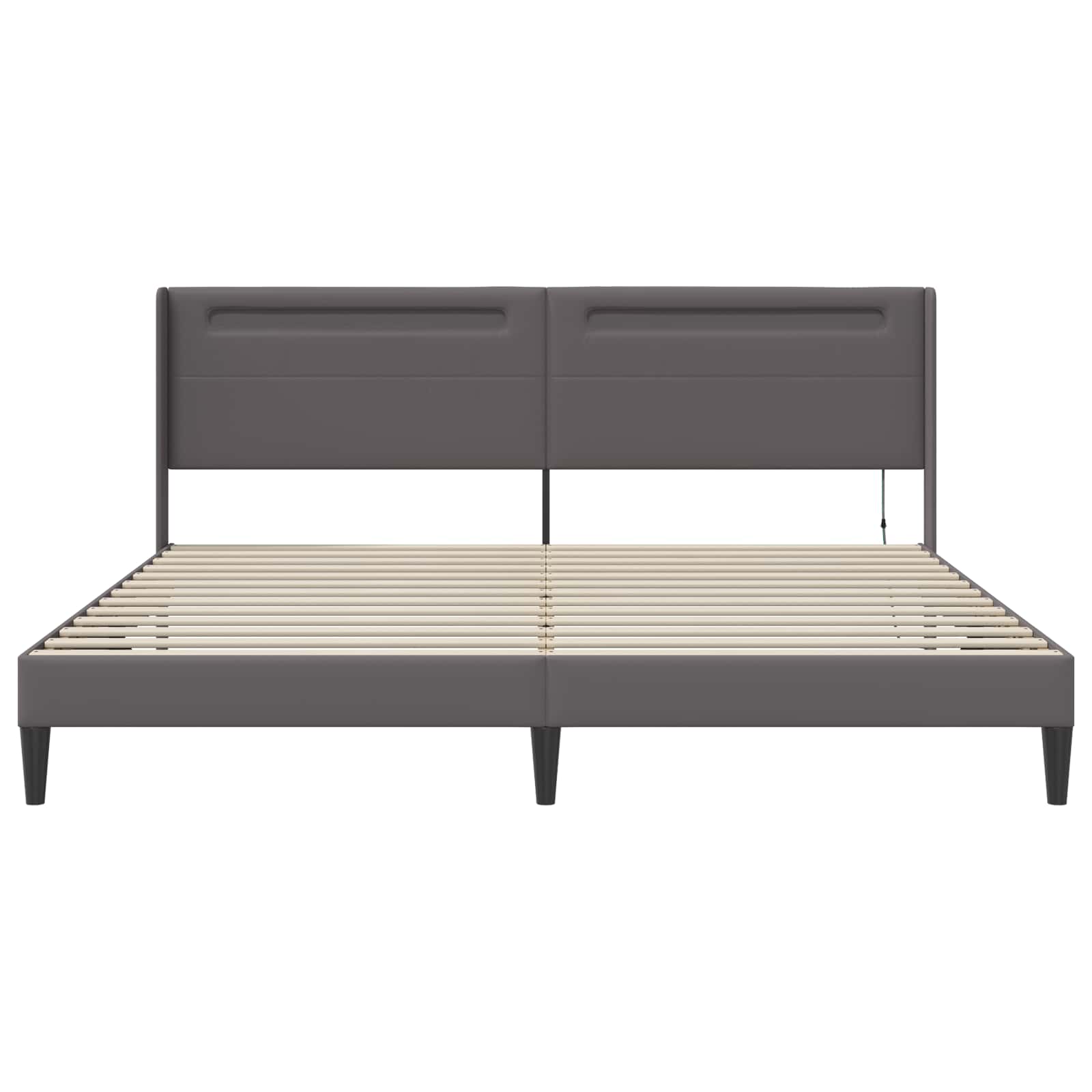 Struttura del letto con testiera Grigio 180 x 200 cm Similpelle | homemem39