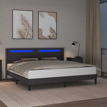 Struttura del letto con testiera Grigio 200 x200 cm Similpelle | homemem39