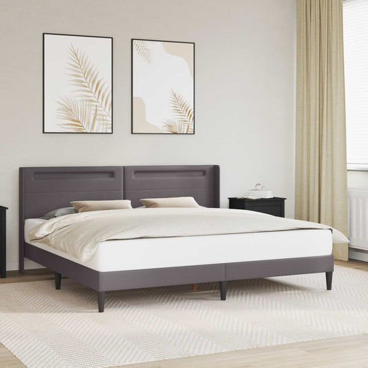 Struttura del letto con testiera Grigio 200 x200 cm Similpelle | homemem39