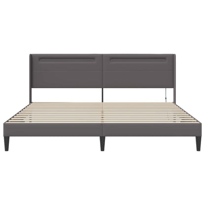 Struttura del letto con testiera Grigio 200 x200 cm Similpelle | homemem39