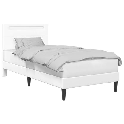 Struttura del letto con testiera Bianco 80 x 200 cm Similpelle | homemem39