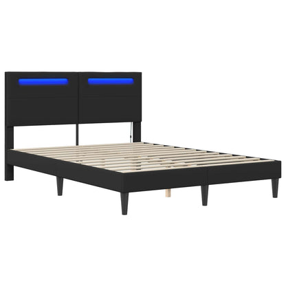 Struttura del letto con testiera Nero 120 x 190 cm Similpelle | homemem39