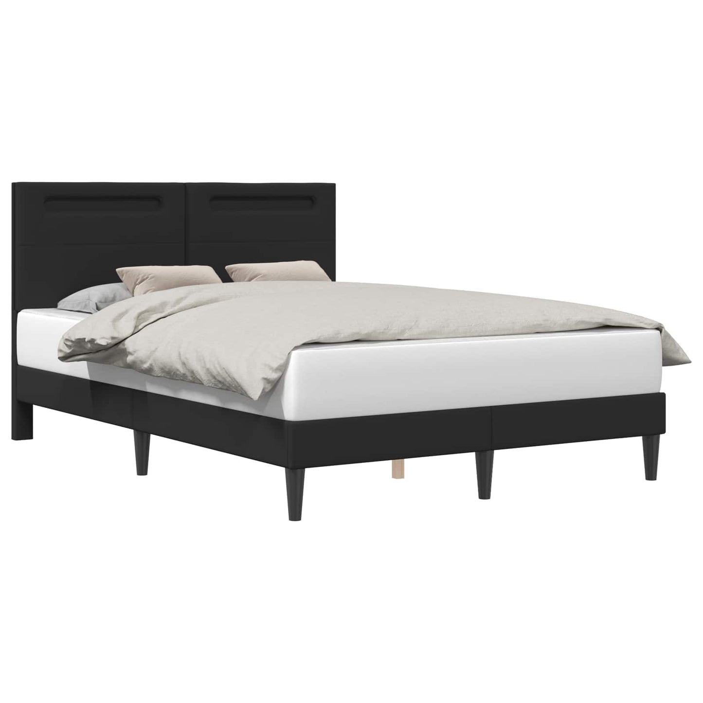 Struttura del letto con testiera Nero 120 x 200 cm Similpelle | homemem39