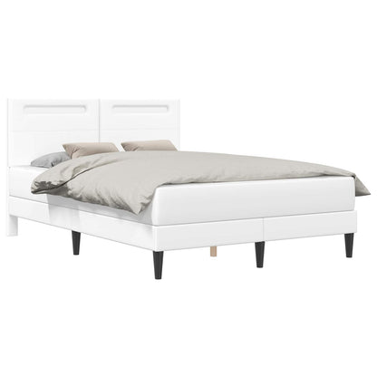 Struttura del letto con testiera Bianco 140 x 190 cm Similpelle | homemem39