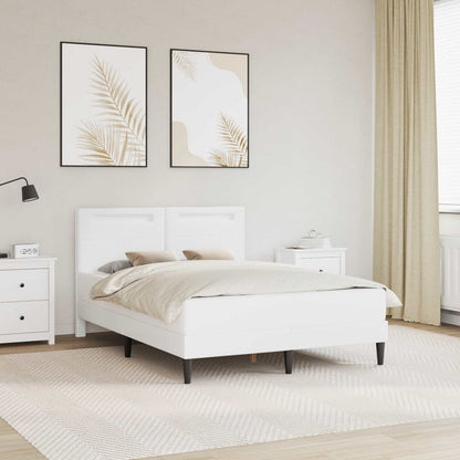 Struttura del letto con testiera Bianco 140 x 200 cm Similpelle | homemem39