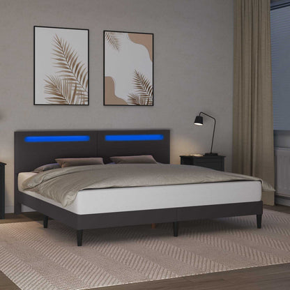 Struttura del letto con testiera Grigio 180 x 200 cm Similpelle | homemem39
