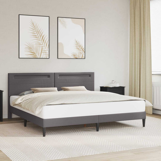 Struttura del letto con testiera Grigio 180 x 200 cm Similpelle | homemem39