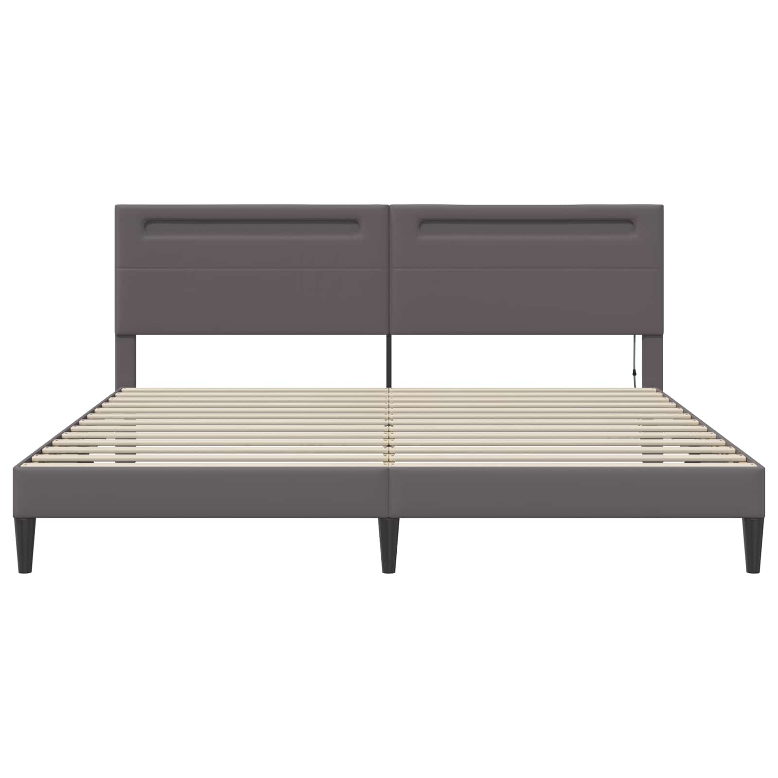 Struttura del letto con testiera Grigio 180 x 200 cm Similpelle | homemem39