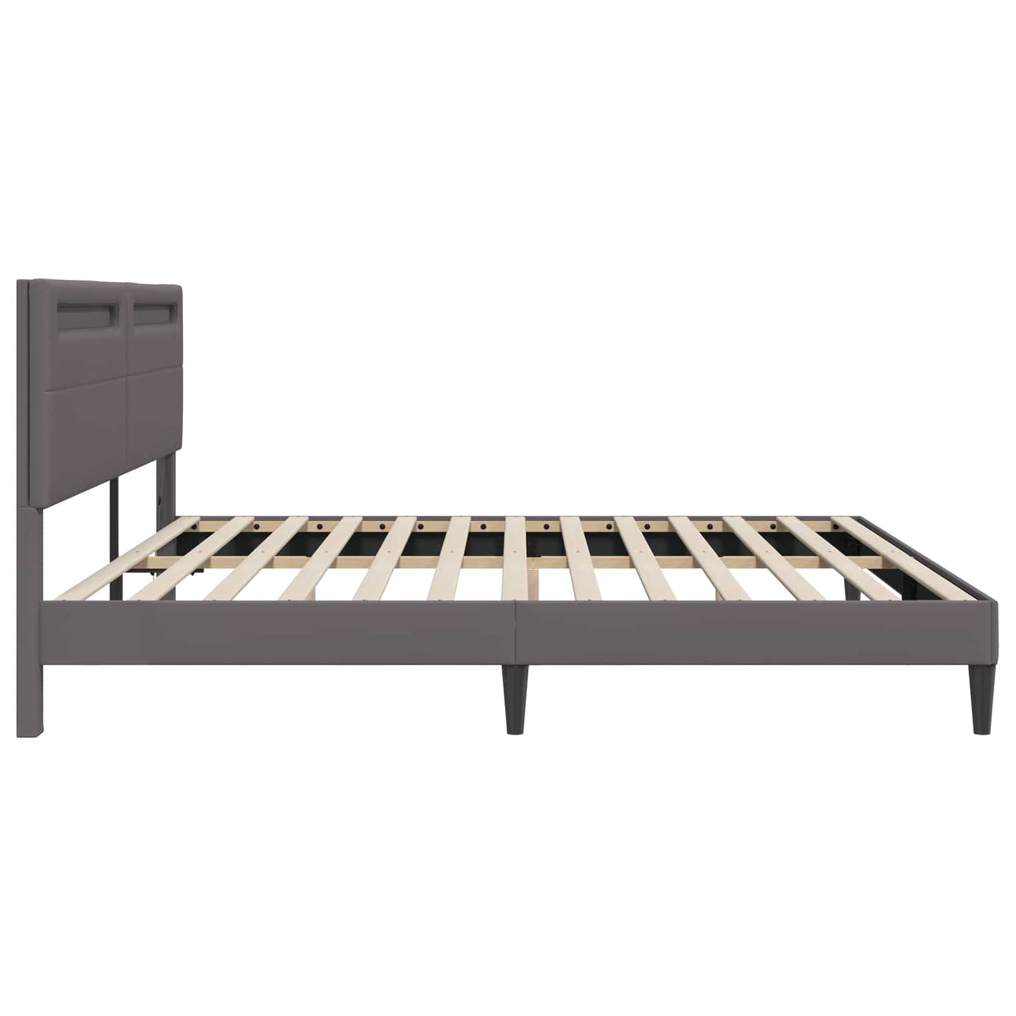 Struttura del letto con testiera Grigio 180 x 200 cm Similpelle | homemem39