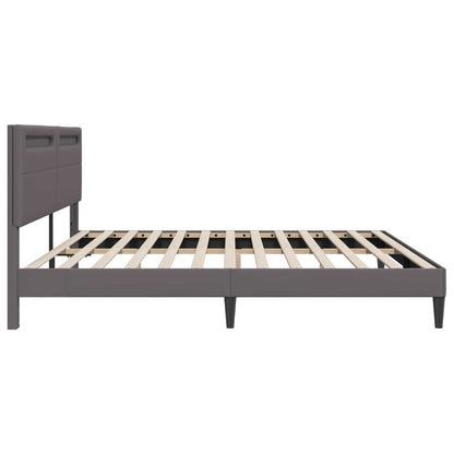 Struttura del letto con testiera Grigio 180 x 200 cm Similpelle | homemem39
