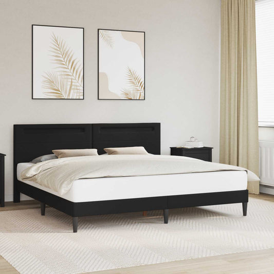 Struttura del letto con testiera Nero 180 x 200 cm Similpelle | homemem39