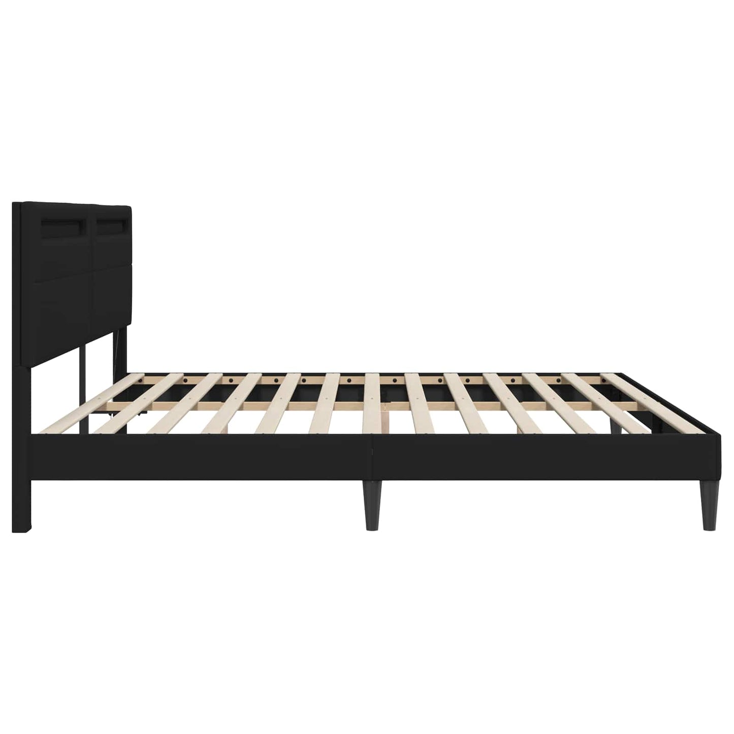 Struttura del letto con testiera Nero 180 x 200 cm Similpelle | homemem39