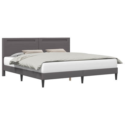 Struttura del letto con testiera Grigio 200 x 200 cm Similpelle | homemem39