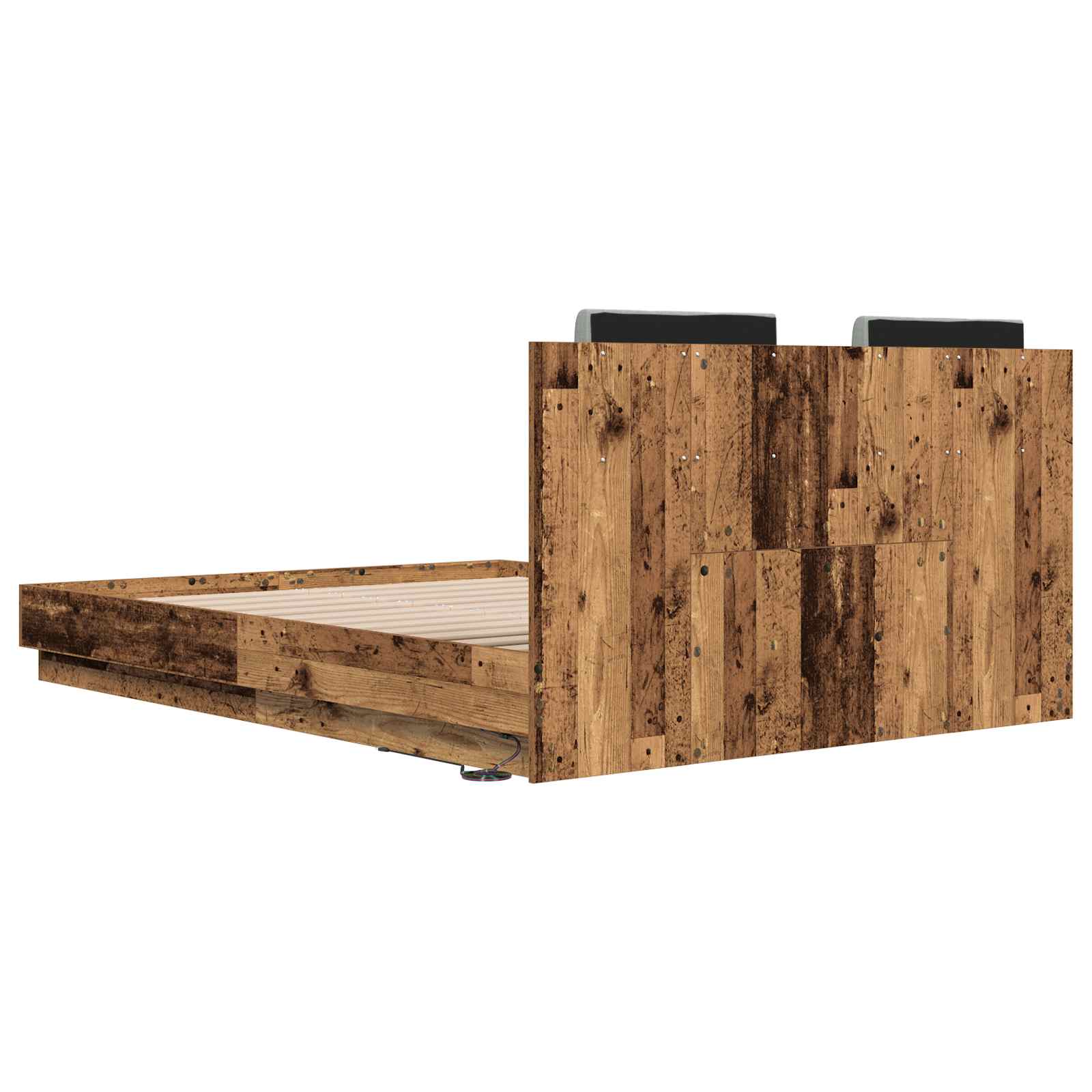 Struttura letto con testata Legno vecchio 160 x 200 cm | homemem39