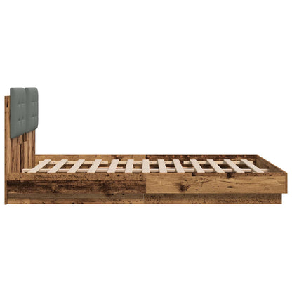 Struttura letto con testata Legno vecchio 160 x 200 cm | homemem39
