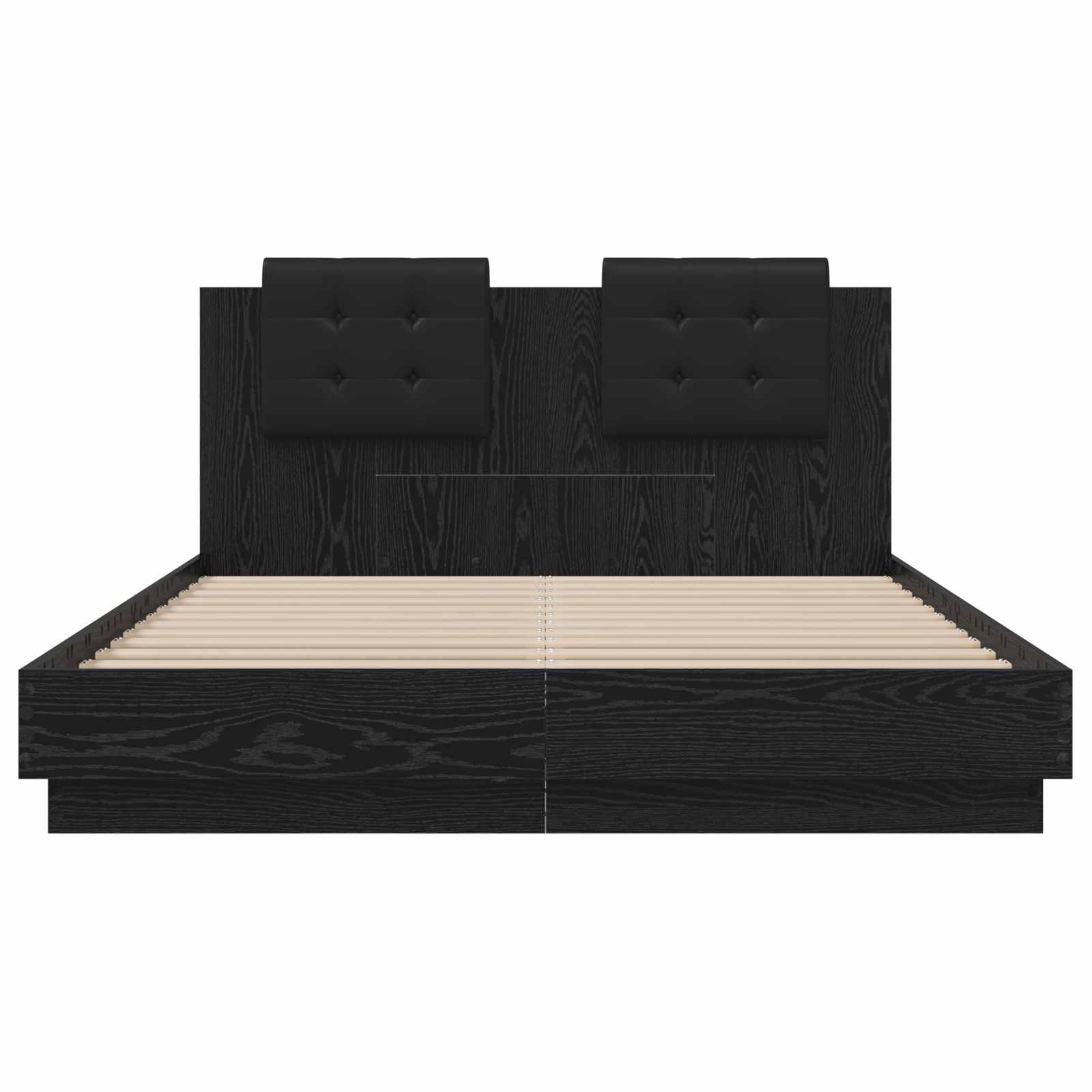 Struttura letto con testata Rovere Nero 160 x 200 cm | homemem39