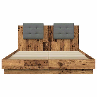 Struttura letto con testata Legno vecchio 150 x 200 cm