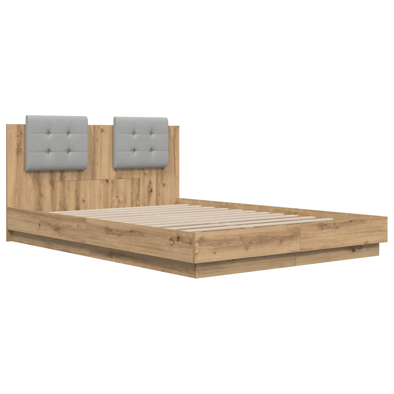Struttura letto con testata Rovere artigianale 120 x 200 cm | homemem39