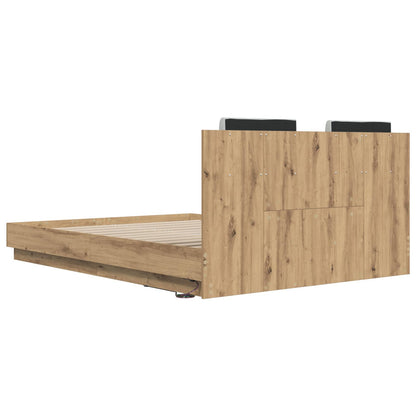 Struttura letto con testata Rovere artigianale 120 x 200 cm | homemem39
