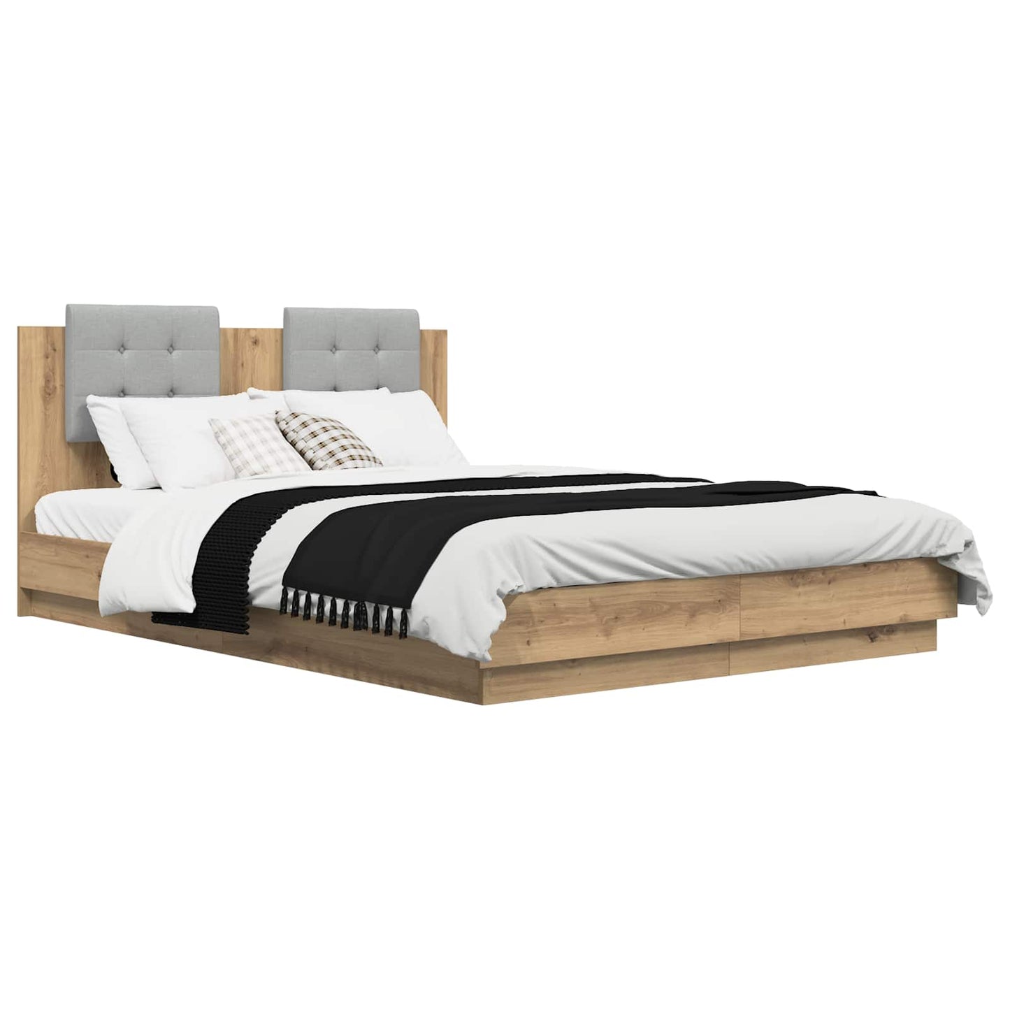 Struttura letto con testata Rovere artigianale 120 x 200 cm | homemem39
