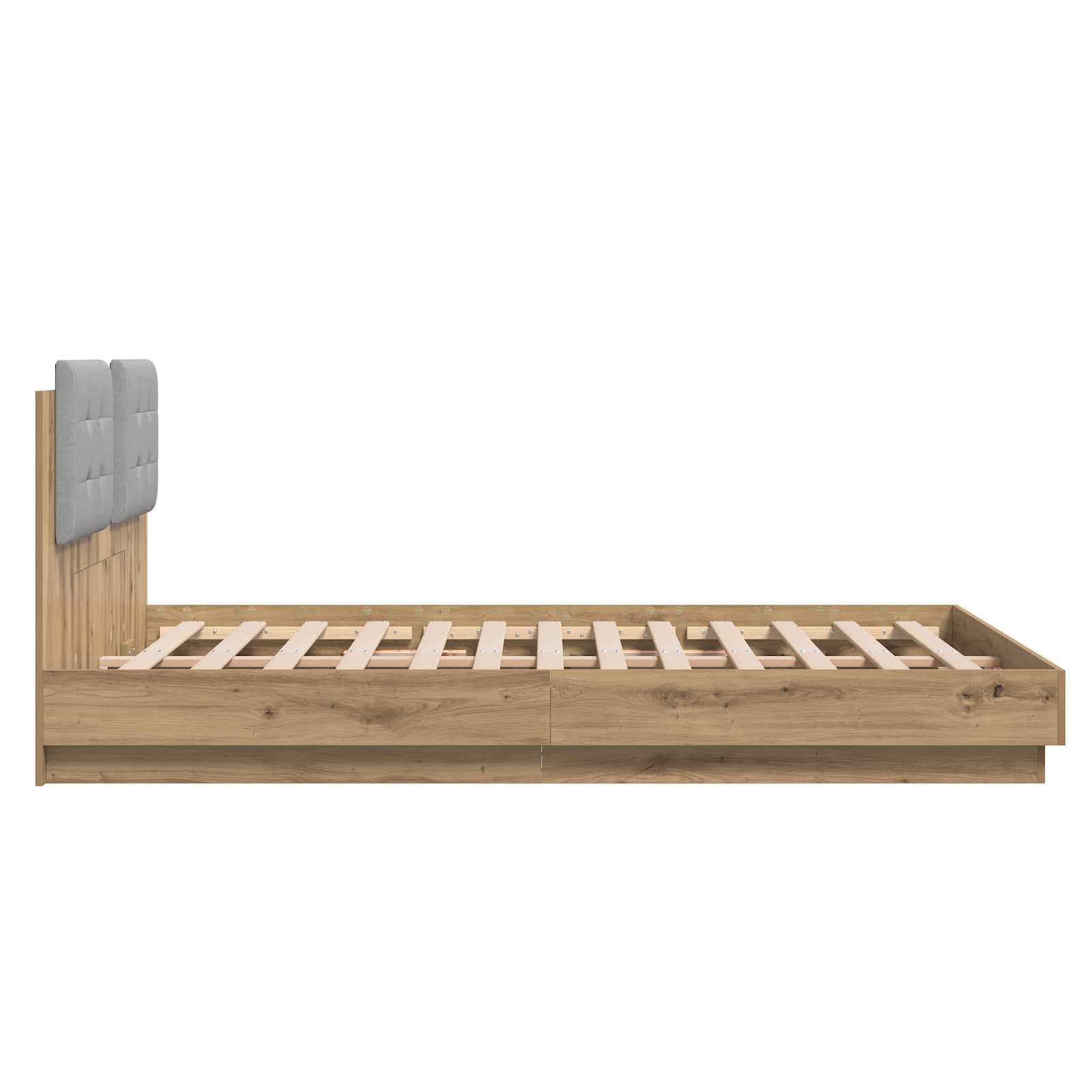 Struttura letto con testata Rovere artigianale 120 x 200 cm | homemem39