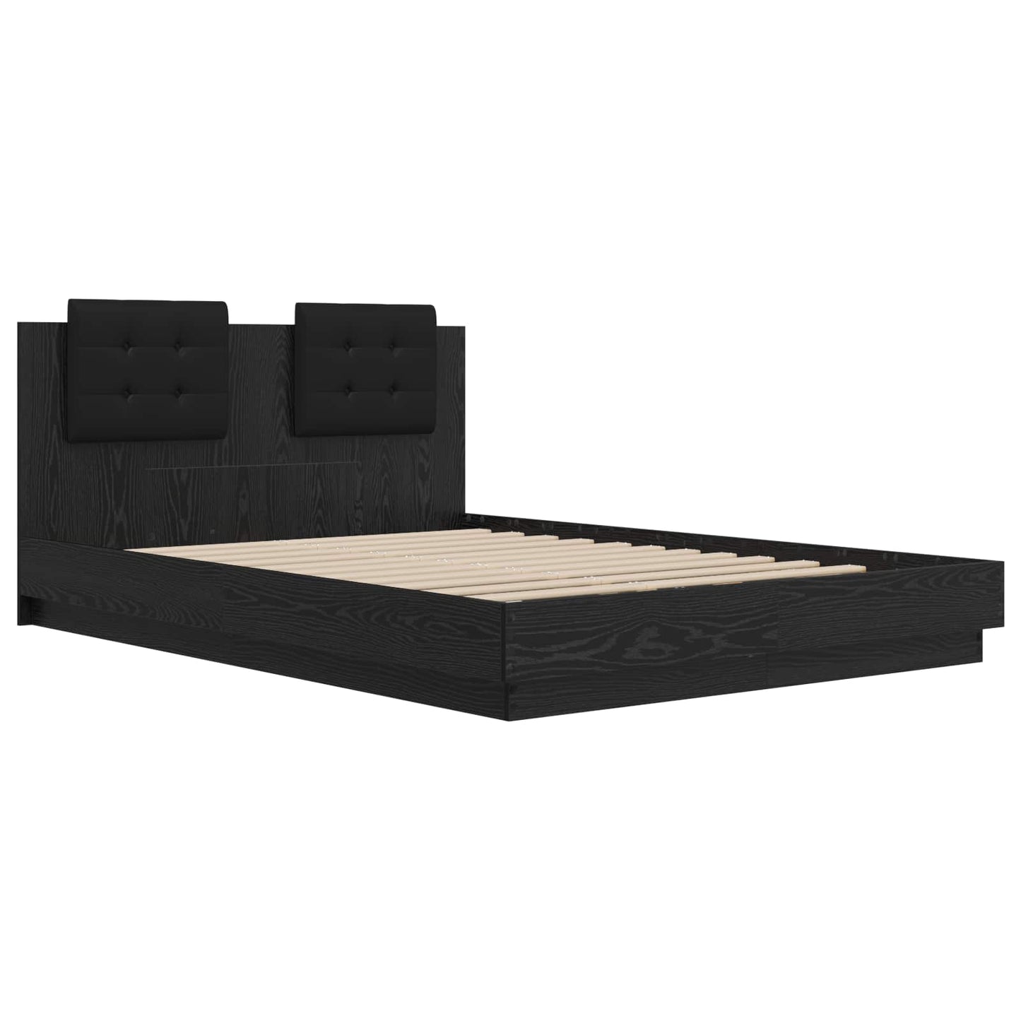 Struttura letto con testata Rovere Nero 120 x 200 cm | homemem39