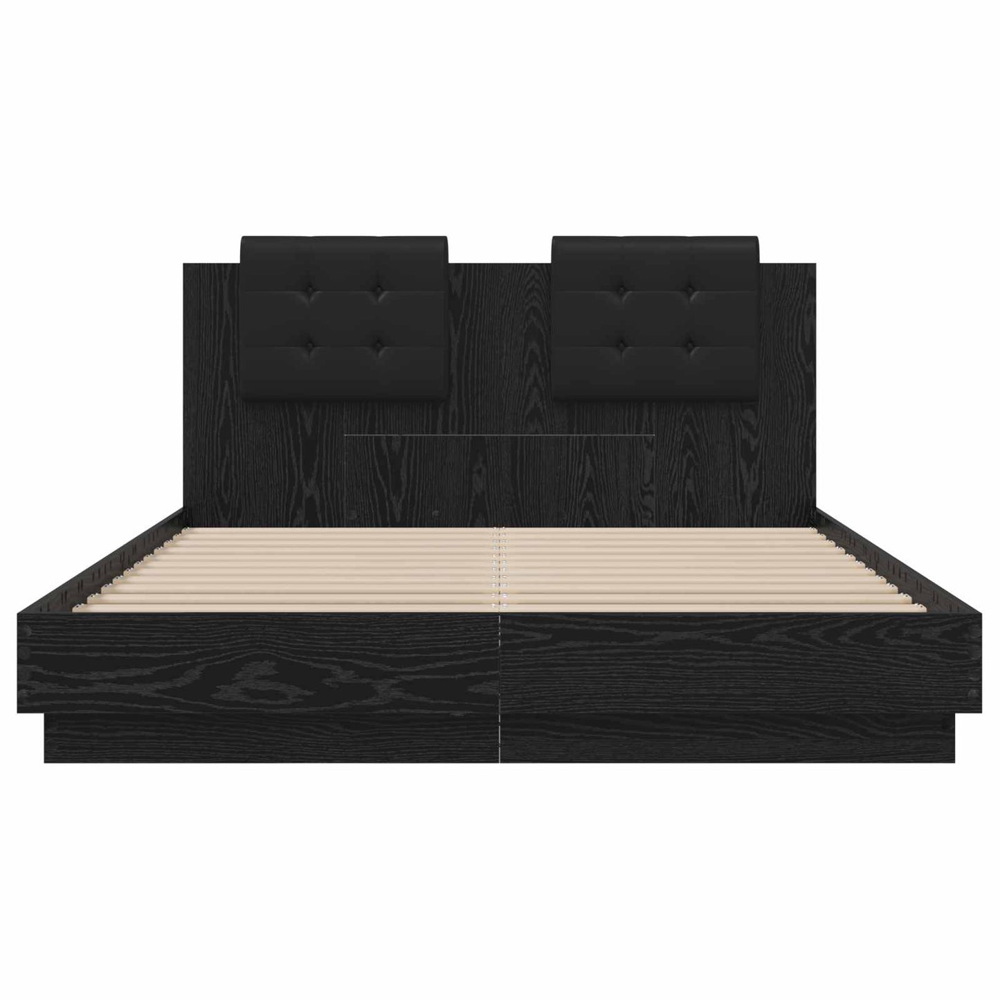 Struttura letto con testata Rovere Nero 120 x 200 cm | homemem39