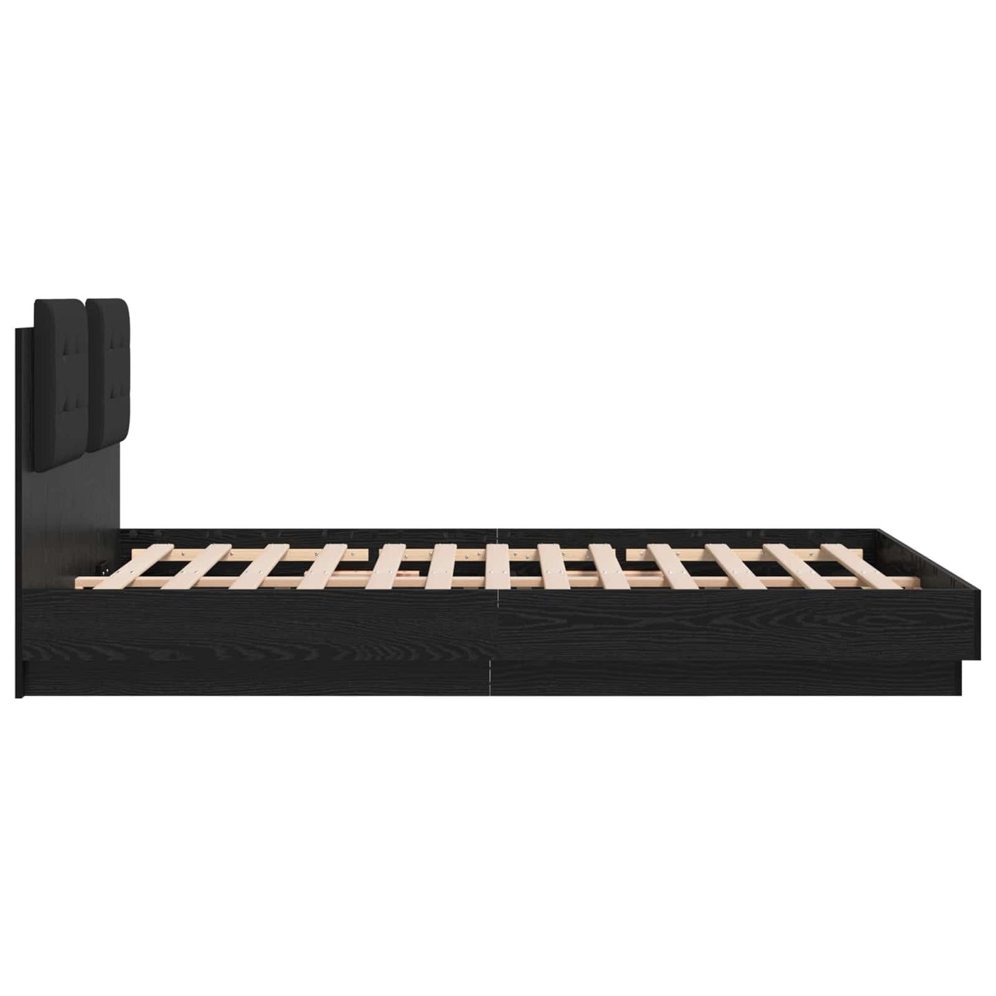 Struttura letto con testata Rovere Nero 120 x 200 cm | homemem39