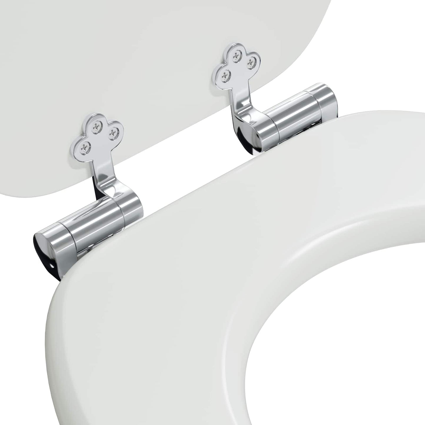 Sedile per toilette con chiusura morbida 2 pcs Bianco | homemem39