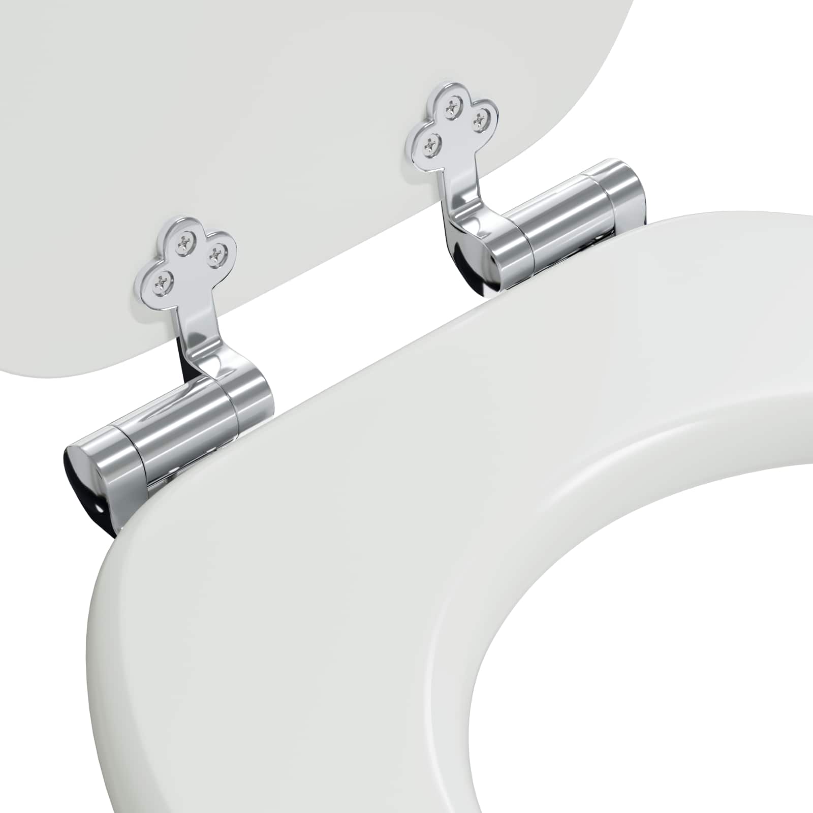 Sedile per toilette con chiusura morbida 2 pcs Bianco | homemem39