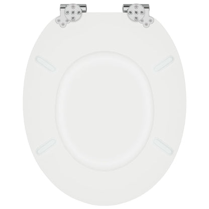 Sedile per toilette con chiusura morbida 2 pcs Bianco | homemem39