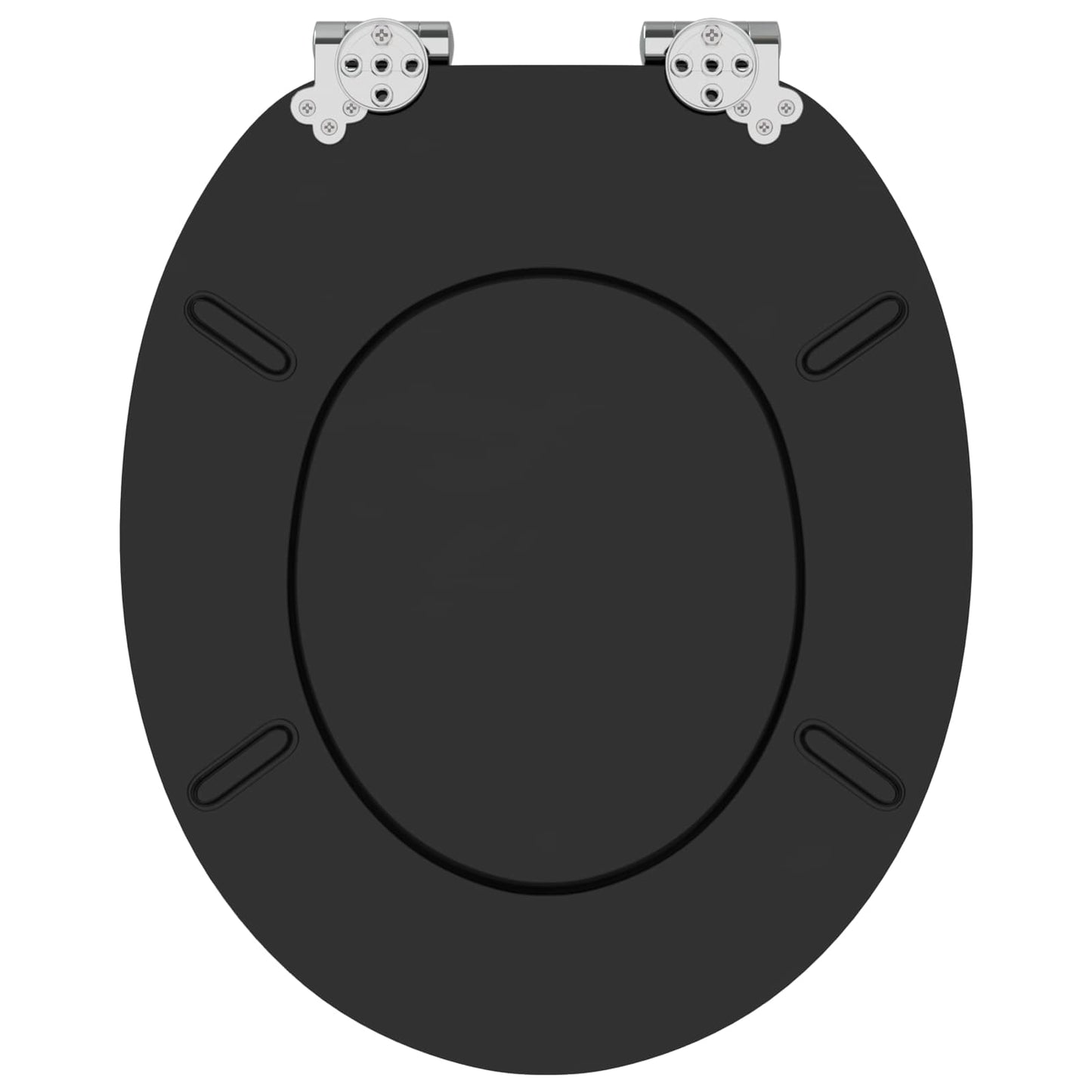 Sedile per toilette con chiusura morbida 2 pcs Nero 44 x 38 cm | homemem39