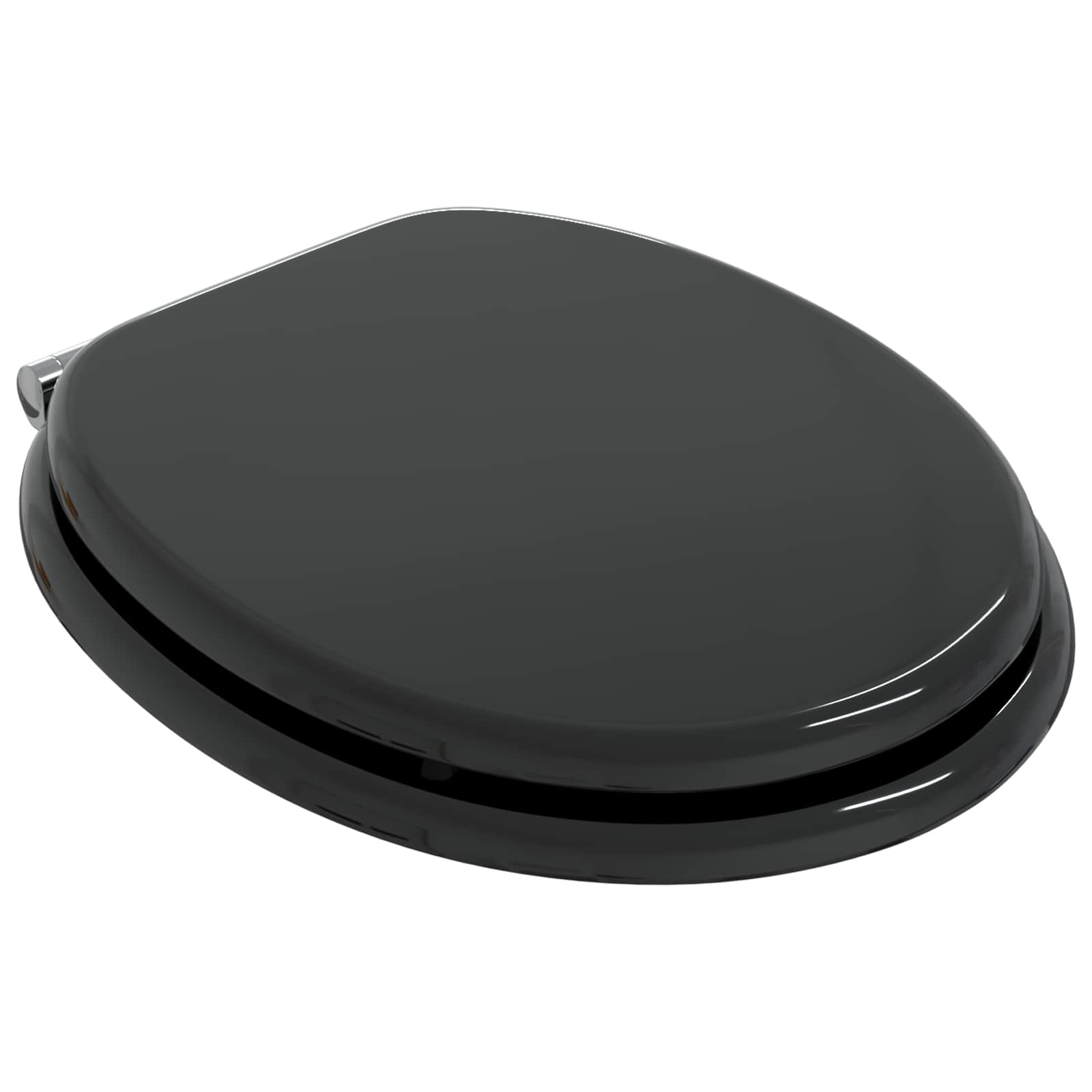Sedile per toilette con chiusura morbida 2 pcs Nero 44 x 38 cm | homemem39