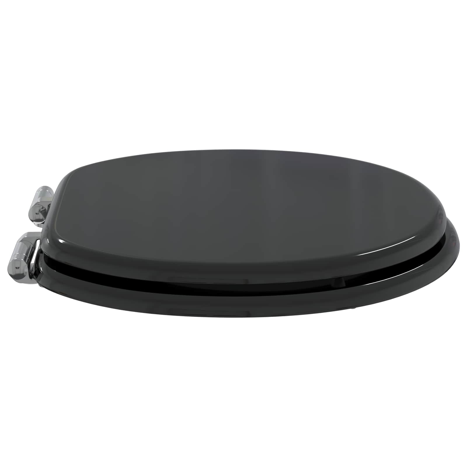 Sedile per toilette con chiusura morbida 2 pcs Nero 44 x 38 cm | homemem39