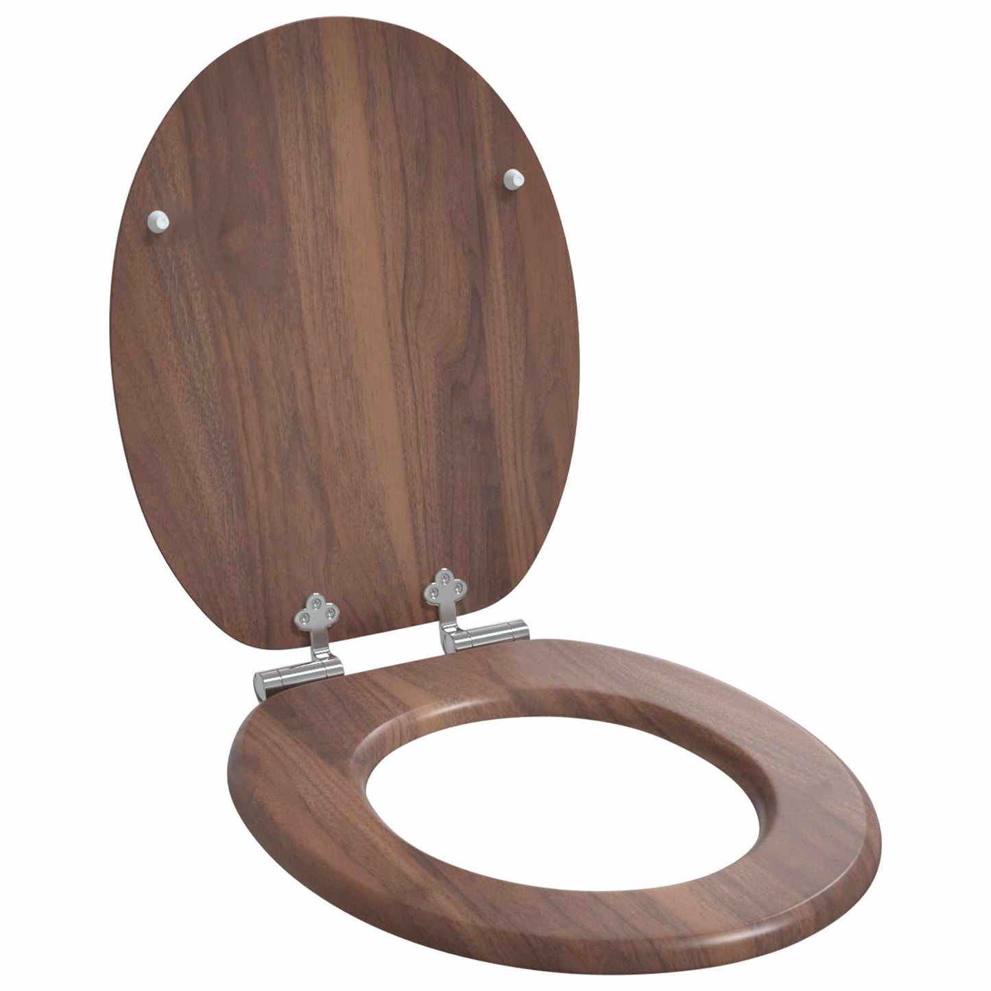 Sedile per toilette con chiusura morbida 2 pcs Marrone