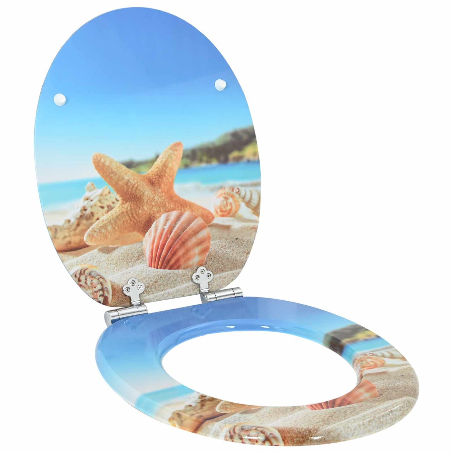 Sedile per toilette con chiusura morbida 2 pcs 44 x 38 cm