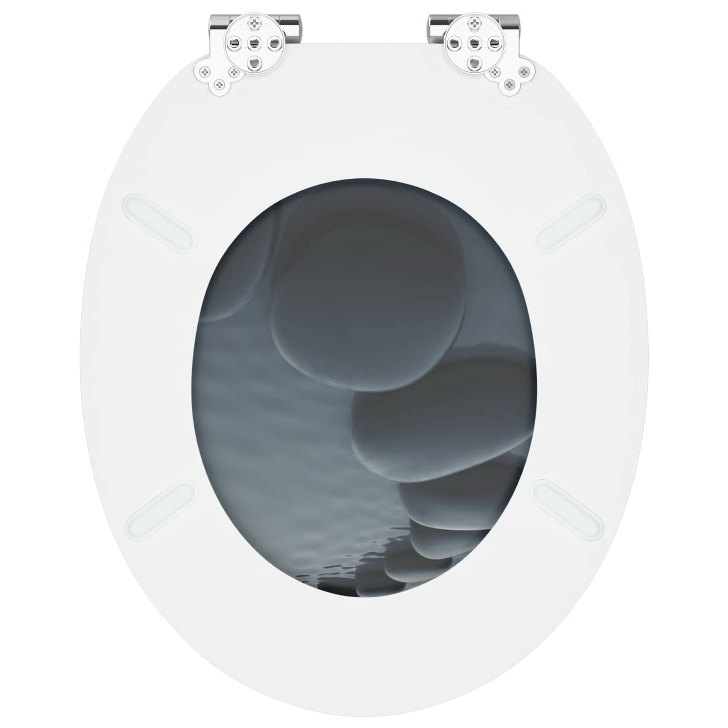 Sedile per toilette con chiusura morbida 2 pcs Grigio | homemem39