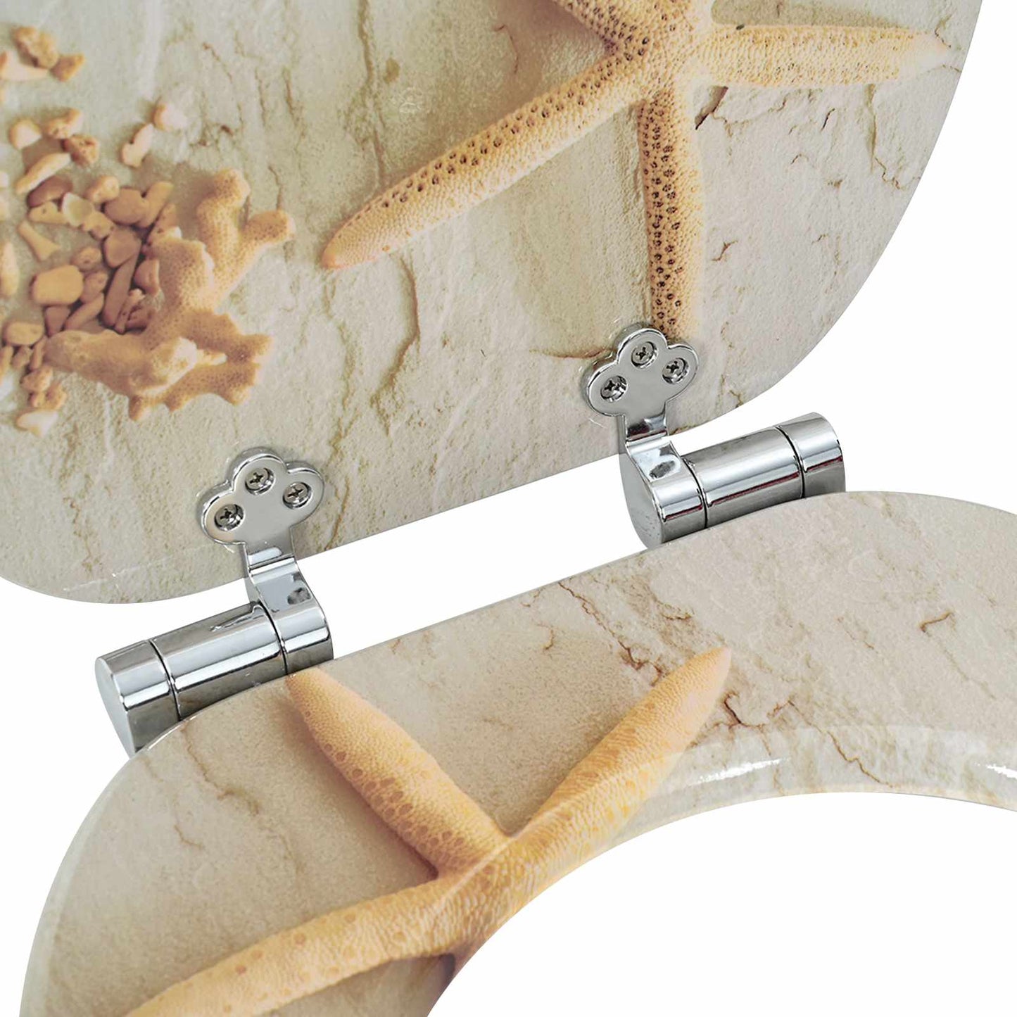 Sedile per toilette con chiusura morbida 2 pcs Giallo e Bianco | homemem39