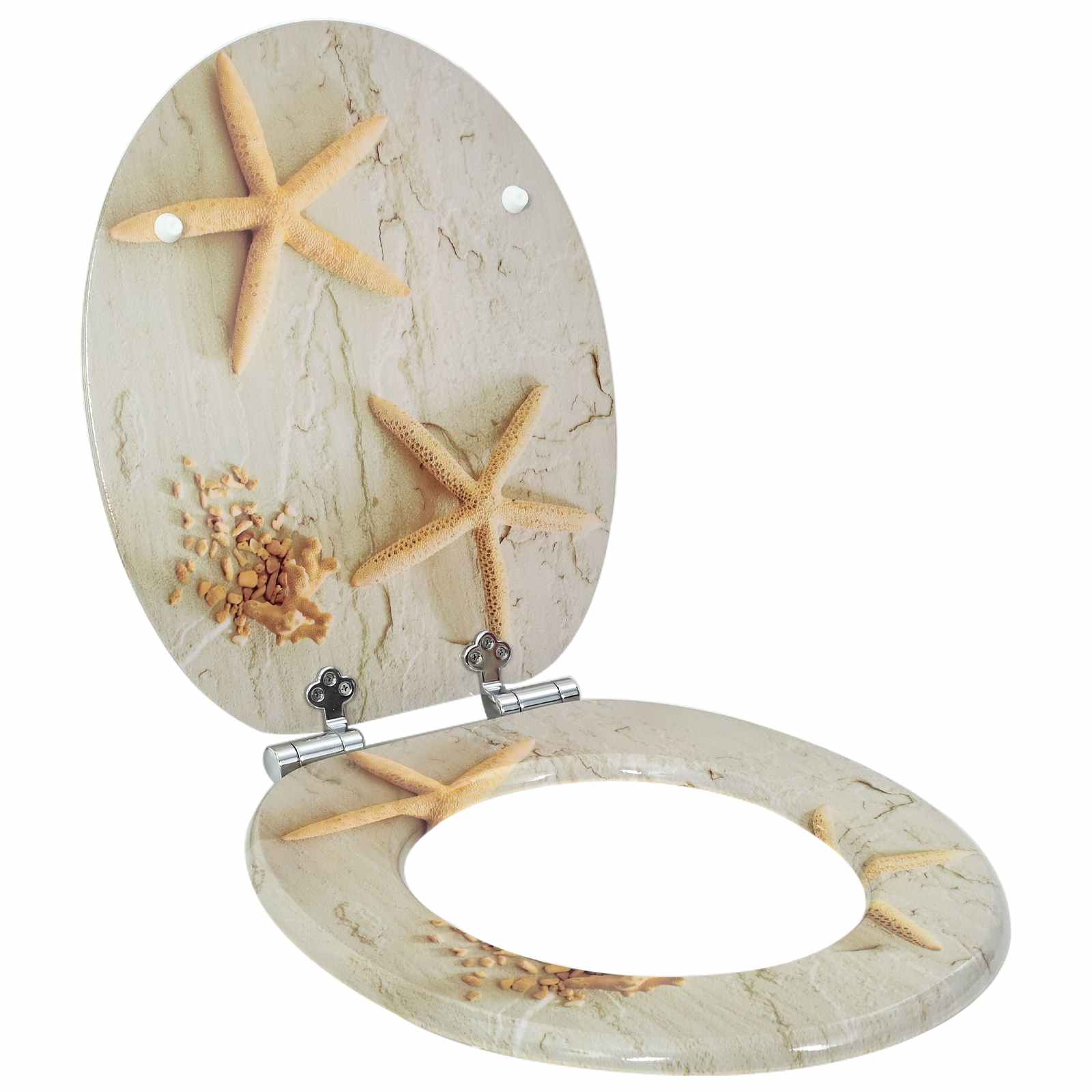 Sedile per toilette con chiusura morbida 2 pcs Giallo e Bianco | homemem39