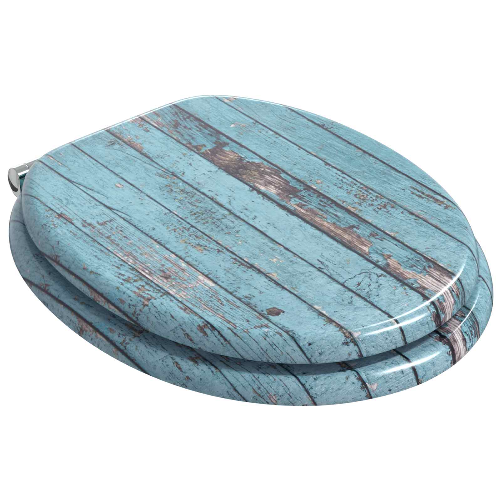 Sedile per toilette con chiusura morbida 2 pcs Blu 44 x 38 cm | homemem39