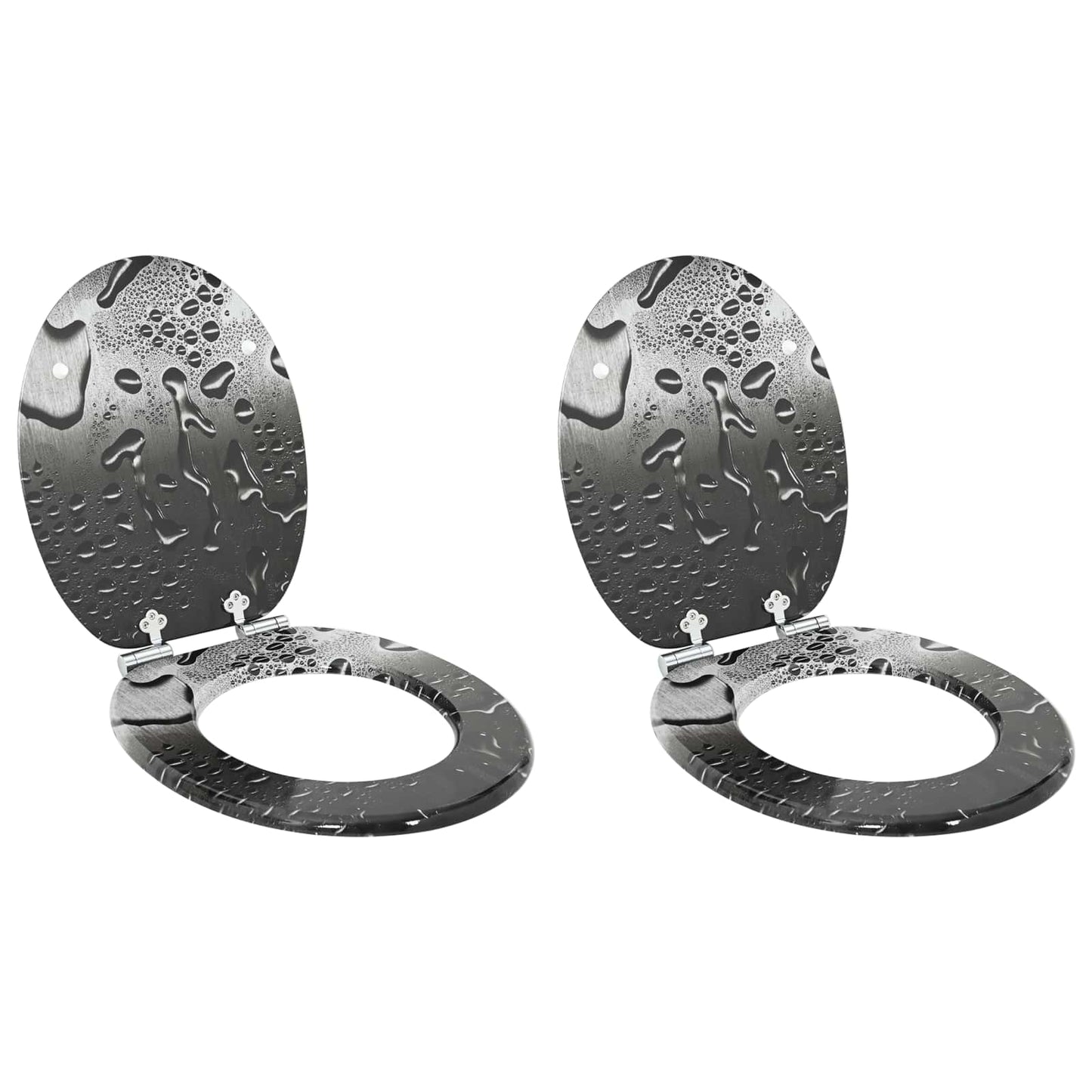 Sedile per toilette con chiusura morbida 2 pcs Grigio | homemem39