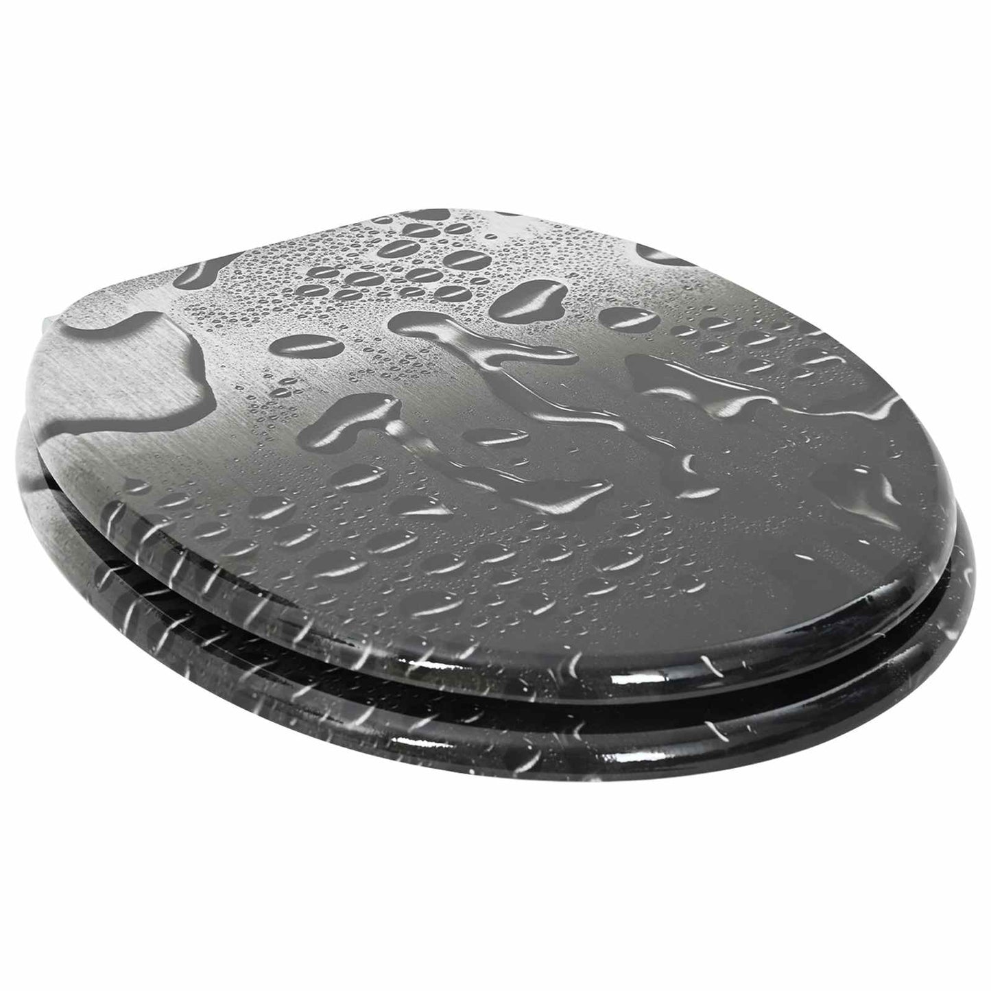 Sedile per toilette con chiusura morbida 2 pcs Grigio | homemem39