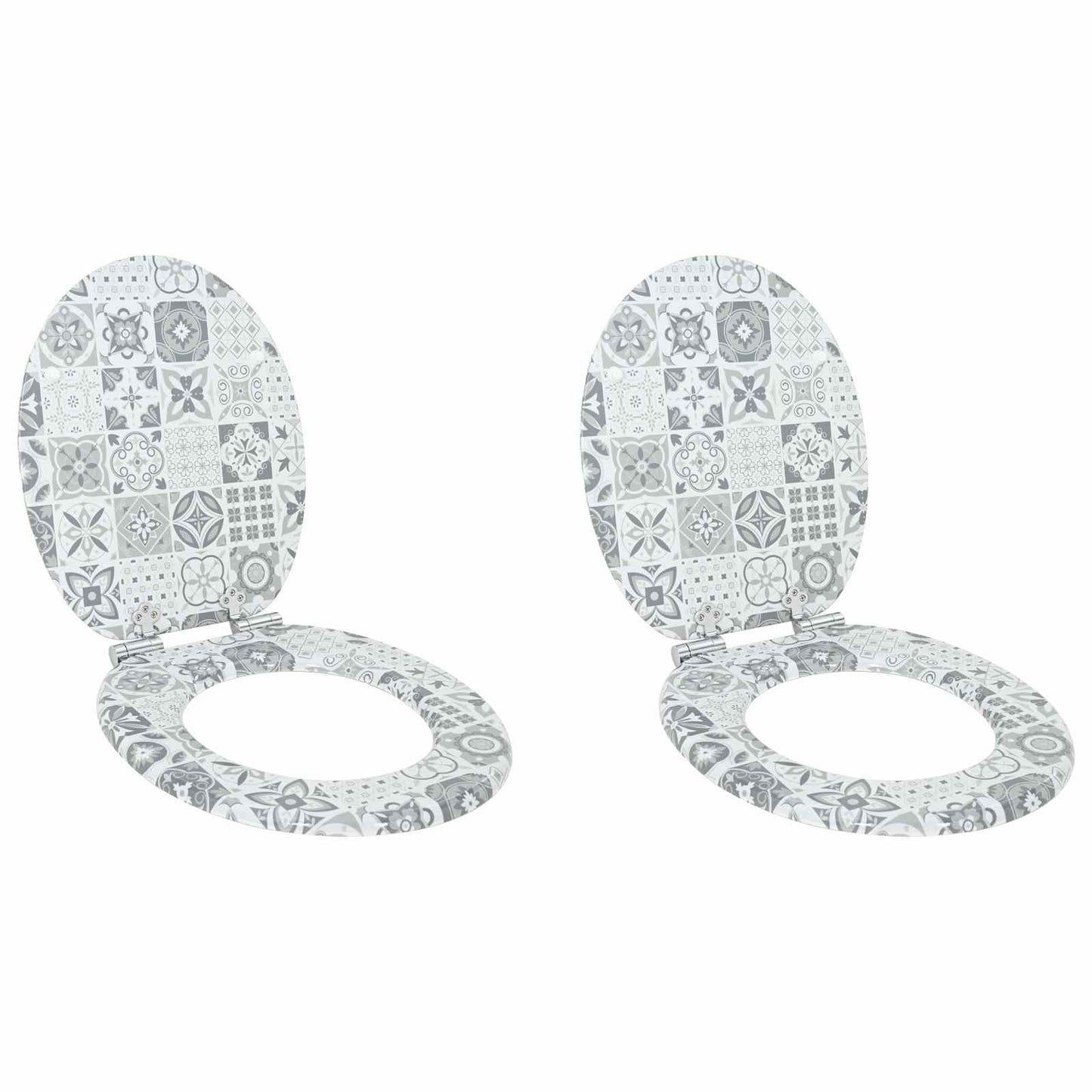 Sedile per toilette con chiusura morbida 2 pcs 44 x 38 cm | homemem39